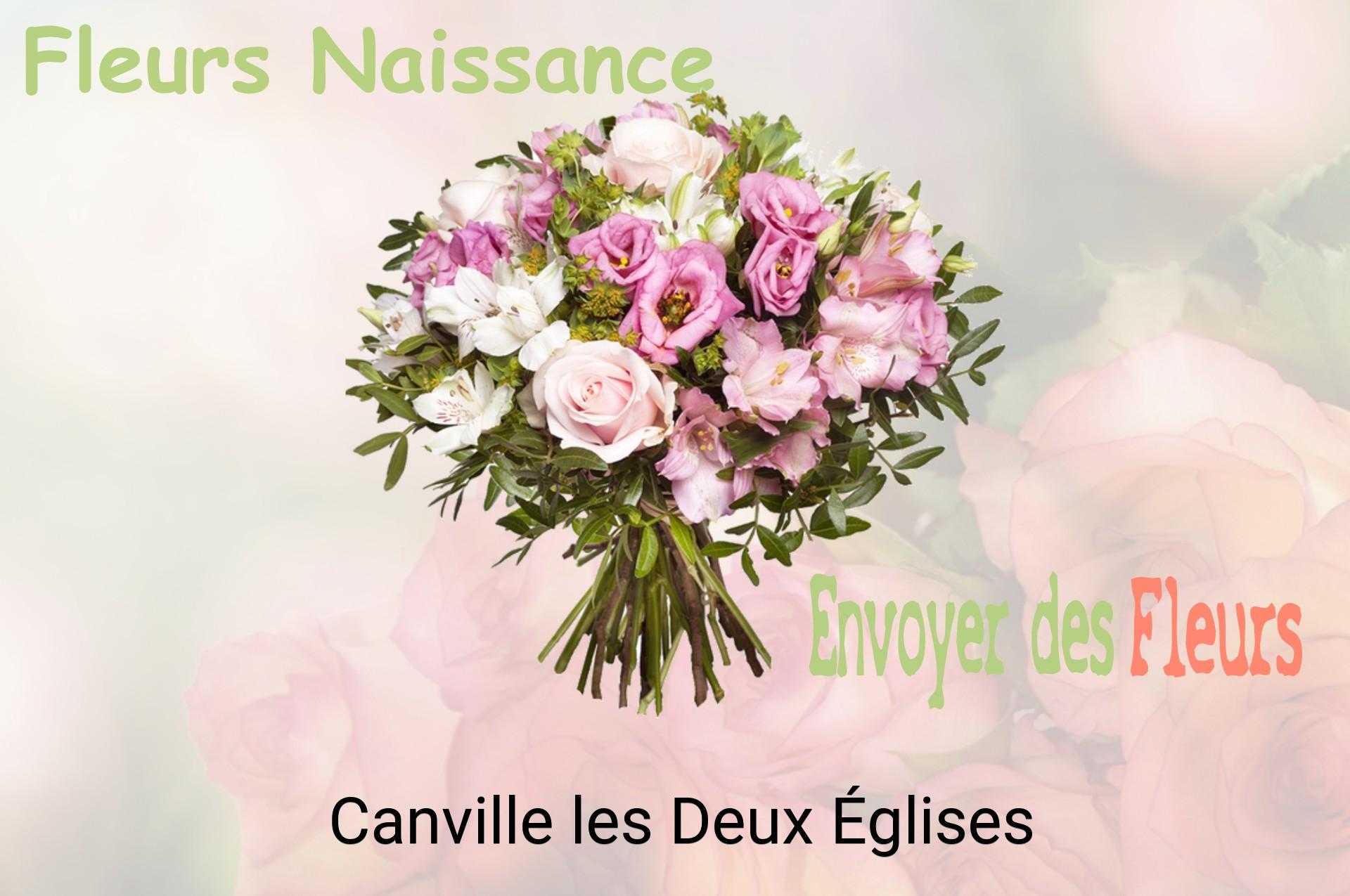 Bouquet de fleurs de naissance livré à Canville-les-Deux-Églises